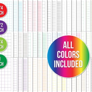 Graph Paper Printable, Printable Grid Paper, 60 Pages Graph Grid ...