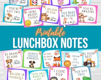 Kids Lunch Box Notes: Printable Affirmation Cards (PDF Download)