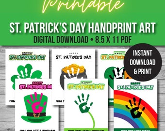 St Patricks Day Handprint Art: Kids Craft