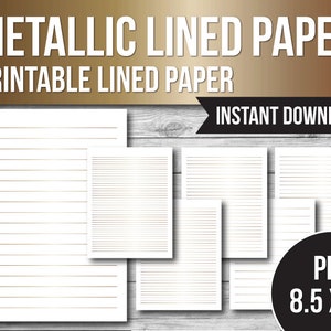 Lot de papiers lignés imprimables, règle large du Collège, cahier, papier ligné PDF SVG PNG Jpeg