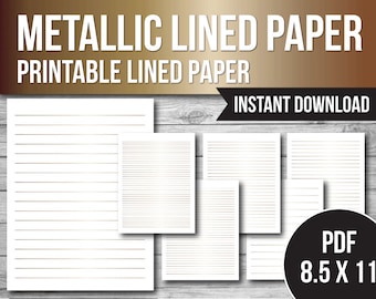Paquete de papel rayado metálico: ancho/universitario (PDF)