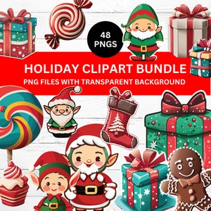 Christmas Clipart, Cozy Winter Clipart, Seasonal Clipart, Holiday Clipart, Xmas Clipart, Christmas Tree PNG, Christmas Printable