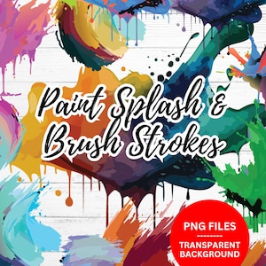 Paint Splash Clipart, Paint Splash PNG, Paint Splatter SVG, Paint Clipart, Abstract Clipart PNG, Splash Png, Paint Png