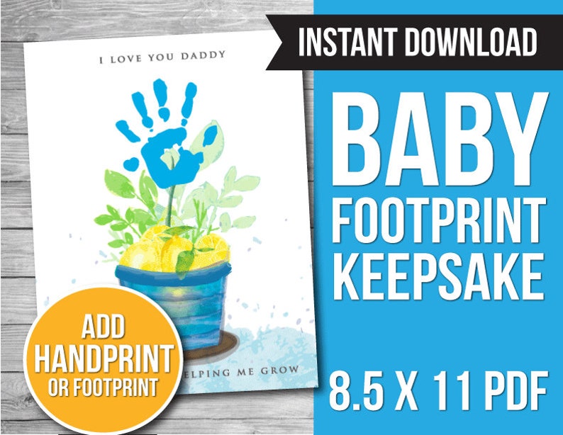 Father's Day Footprint Craft Printable Footprint Art - Etsy