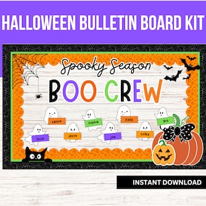Halloween Boo Crew Bulletin Board Kit: Printable Classroom Decor