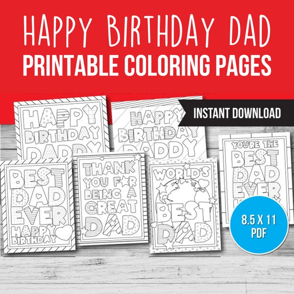 Happy Birthday Husband Coloring - Etsy