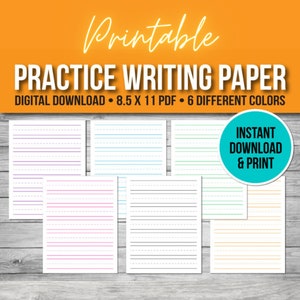 Pacchetto di fogli a righe stampabili, righello largo per college, quaderno a righe PDF SVG PNG Jpeg