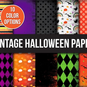 Vintage Halloween Scrapbook Paper: Grunge Printable (PDF)