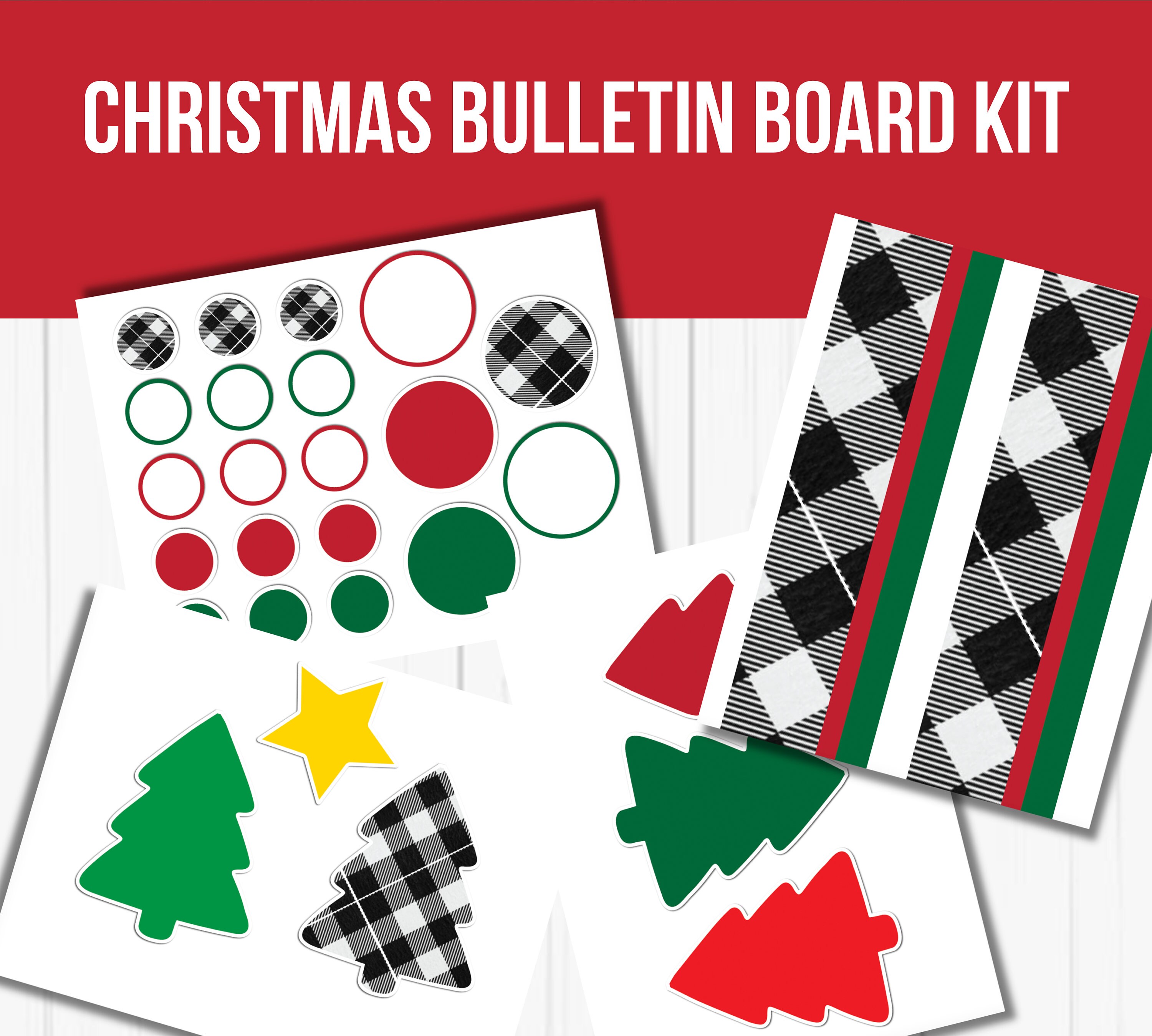 Christmas Bulletin Board Kit: Festive Classroom Decor - Etsy