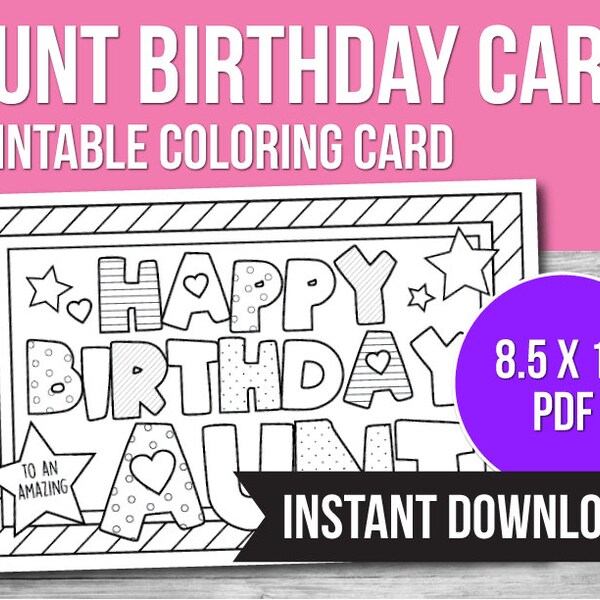 Aunt Birthday Card - Etsy