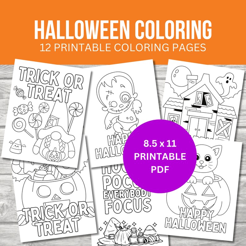 Halloween Coloring Pages, Halloween Craft for Kids, Halloween Printable ...