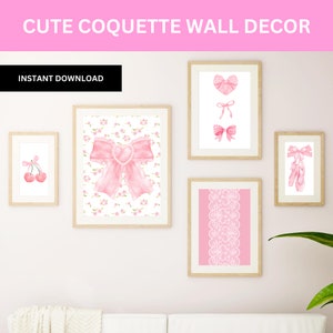 Cute Coquette Room Decor Printable Art, Coquette, Coquette Art, Balletcore, Coquette Aesthetic, Ballet Core