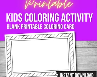 Tarjeta para colorear para niños: Tarjeta de felicitación imprimible (PDF)