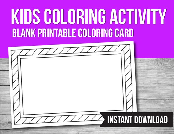 Kids Printable Coloring Card Digital Greeting Card Printable - Etsy