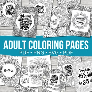 Printable Adult Coloring Book, Mandala Pages PDF, Stress Relief Art, Instant Download, Intricate Designs Coloring