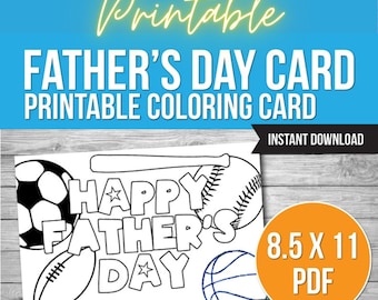 Biglietto da colorare per la festa del papà: attività stampabile per bambini