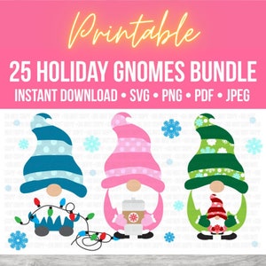 Christmas Gnome Clipart PNG, Gnome Clipart, Christmas PNG, Gnomes Clipart, Christmas Clipart
