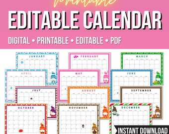 Monthly Blank Calendar, Printable Calendars, 2025 Calendar, Cute Calendars, Printable Calendar 2024, Homeschool Calendar, Kids Calendar