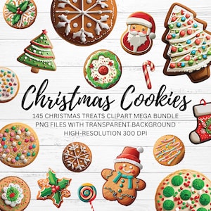 Christmas Cookie Clipart, Christmas PNG, Cute Christmas Clipart, Christmas Cookies Clipart, Gingerbread Man SVG
