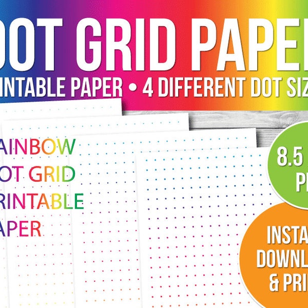 Dot Grid Paper Etsy