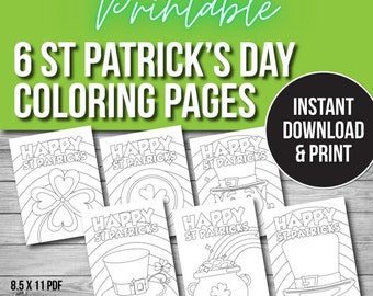 St Patrick's Day Coloring Pages: Kids Printable Crafts (PDF)