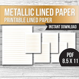 Lot de papiers lignés imprimables, règle large du Collège, cahier, papier ligné PDF SVG PNG Jpeg
