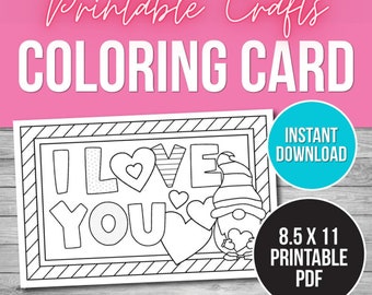 Valentine's Day Coloring Card for Kids: Classroom Craft