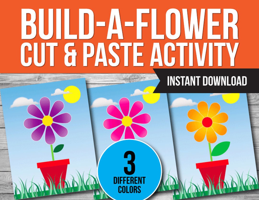 Printable Activity for Kids Cut and Paste Craft May Day