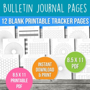 Habit Tracker, druckbares Journal zum ausdrucken, Stimmungs-Tracker, druckbares Bullet-Journal, täglich monatlich, Stimmungs-Tracker PDF