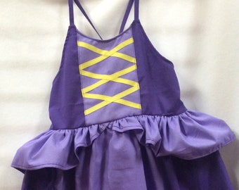 Rapunzel inspiriertes Kleid, Geburtstags-Outfit