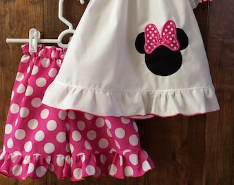Mädchen Rosa Minnie Maus Geburtstag Outfit Minnie Maus Outfit Rosa Geburtstag Outfit Minnie Outfit Minnie Maus Rüschen Hose Und Bauern Top