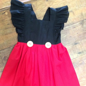 Classic Mickey Mouse Dress Birthday Outfit Mickey Outfit Mickey Birthday Outfit Ruffle Top Outfit
