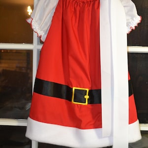 Girls Santa Clause Pillowcase Dress Mrs. Santa Clause Christmas Dress Girls Santa Belt Dress Mrs. Clause Girls Christmas Dress Girls Dress