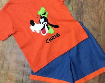 Disney Goofy Geburtstag Outfit: Personalisiertes Shirt & Shorts