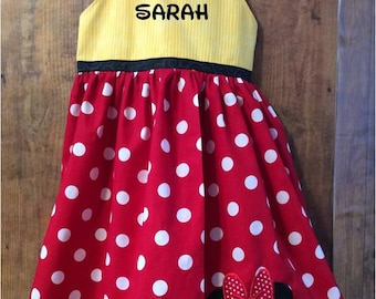 Disney Minnie Mouse Dress Birthday Outfit Girls Minnie Mouse Dress Toddler Tween Disney Dress Minnie