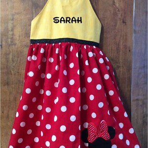 Disney Minnie Mouse Dress Birthday Outfit Girls Minnie Mouse Dress Tween Disney Dress Minnie