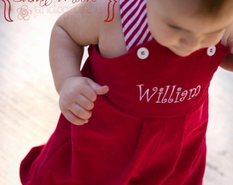 Jungen Candy Cane Weihnachten Longalls, gestickt Jon Jon
