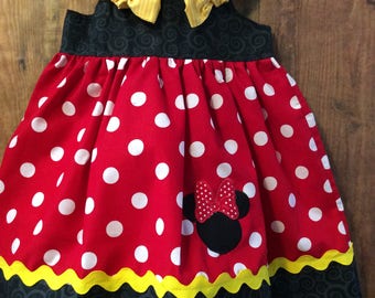 Baby Mädchen Disney Minnie Mouse Kleid Geburtstag Outfit Minnie Knoten Kleid Minnie Kleid Minnie Birthday