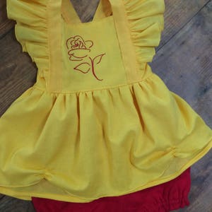 Belle Princess Rüschen Top Geburtstag Outfit Belle Outfit Prinzessin Geburtstag Outfit Disney Belle Outfit