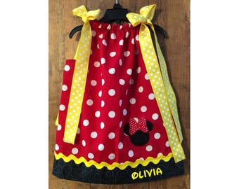 Minnie Maus Kissenbezug Kleid, Disney Birthday Outfit