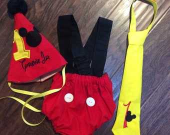 Mickey Mouse 1st Birthday Outfit, Cake Smash Costume