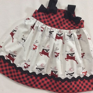 Buffalo Plaid Christmas Reindeer Dress Red And Black Buffalo Check Christmas Reindeer Dress