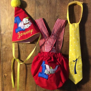 Disney Dumbo Baby Boys Birthday Smash Cake Outfit Baby Boys Dumbo 1st Birthday Outfit