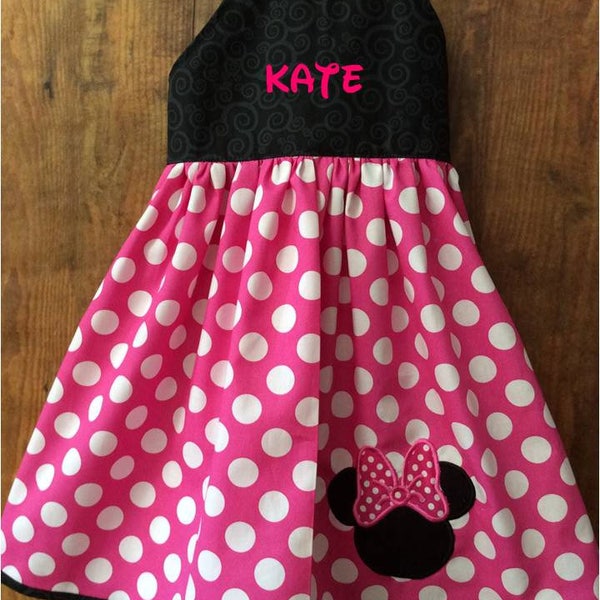 Birthday Girls Minnie Mouse Party Outfit Minnie Mouse Birthday Outfit Minnie Mouse Dress Minnie Dress Girls Dress Birthday Dress