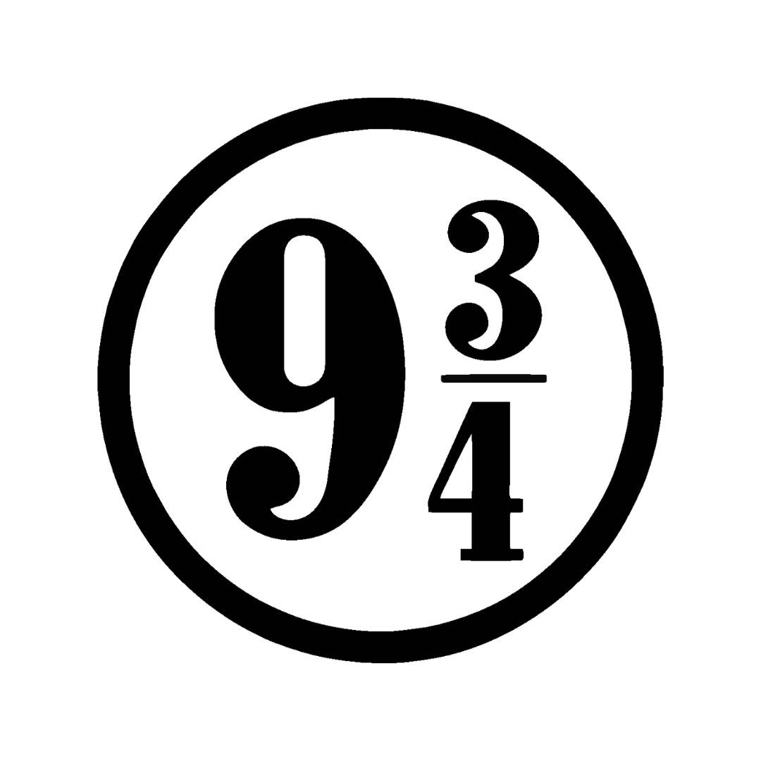 Harry Potter Platform 9 and 3/4's SVG File; PNG File; DXF File Su…