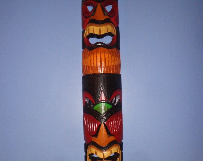 40 Inches DOUBLE FACED HawiianPolynesian Style Tiki Mask Approx