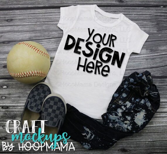 White T-Shirt Mockup Image Kavio Ijp0493 Baseball Kids