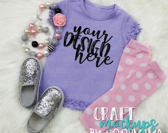 Download Free Lavendar Tank Mock-Up Image Kavio I1C0252 - Girly Fluff Collection - PSD Smart Object File & JPEG Image Included PSD Template