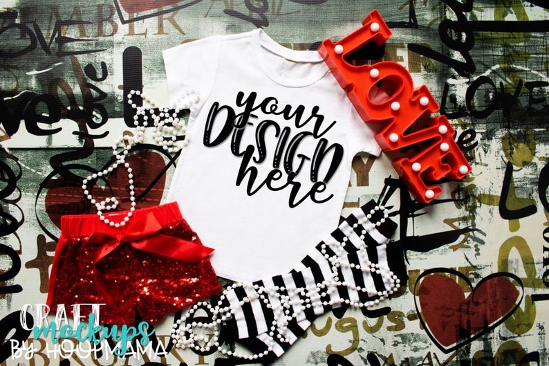 Download Kids White T-Shirt Mock Up Styled Flat Lay Mockup PSD | Etsy