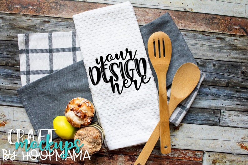 Download White Waffle Towel Mock Up Kitchen Towel Mock Up PSD | Etsy